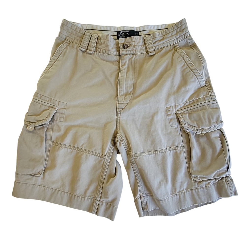 Classic Polo Ralph Lauren‎ Cargo Shorts Mens 30 Tan Gellar Fatigue Cotton Khaki